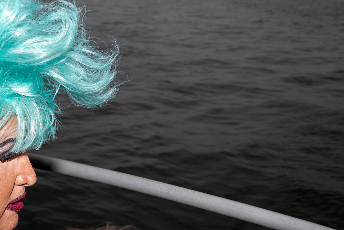 CU queen on the ferry during The Invasion on Fire Island, photographed by koitz
