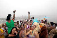 Queens on the ferry heading to Fire Island Pines for The Invasion, photographed by koitz