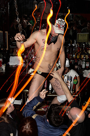Go-go boy performing at Sugarland in Brooklyn, New York, photographed by koitz Photography.