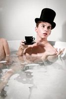 Fine art portrait of Mitch in a whimsical Wonderland-inspired setting, photographed by koitz.