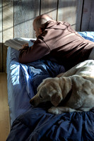 A person relaxing in Cherry Grove, Fire Island, photographed by koitz Photography.