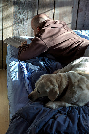A person relaxing in Cherry Grove, Fire Island, photographed by koitz Photography.