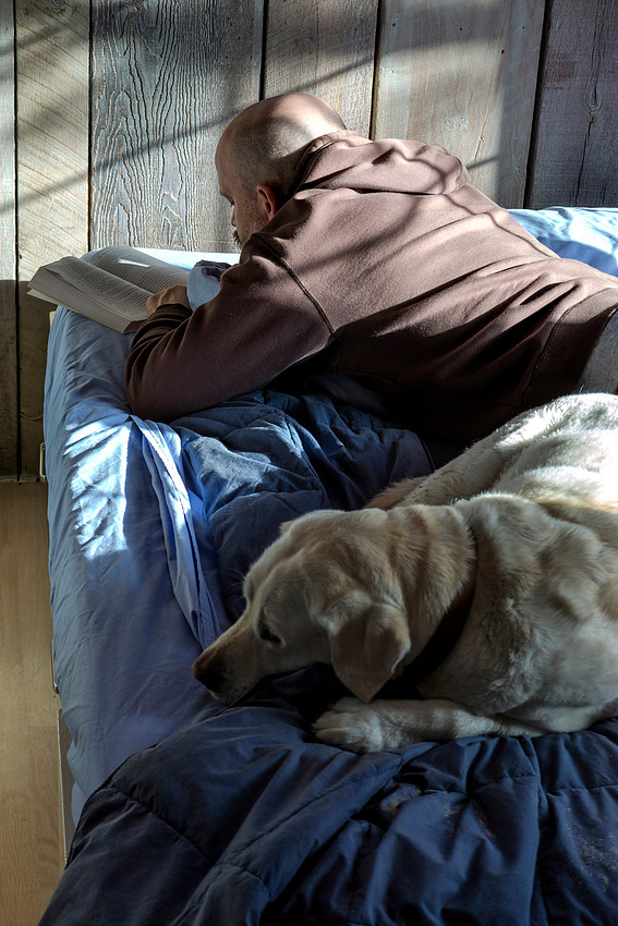 A person relaxing in Cherry Grove, Fire Island, photographed by koitz Photography.