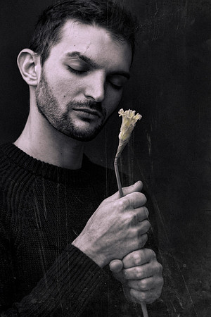 Model with a flower. Photograph by koitz.
