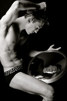 Model reflected in a mirror, photographed by koitz.