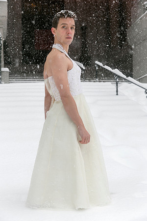 Brock in a Dress During a Snowstorm, New York — koitz Photography