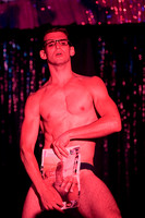 Go-Go Harder performing in a boylesque show on stage at the Ice Palace in Cherry Grove, Fire Island.