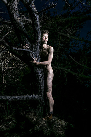 Brock Holding onto a Tree in the Meat Rack, Fire Island | koitz Photography