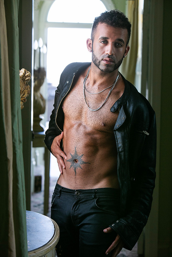 Calvin photographed inside the Belvedere Guest House for Men on Fire Island | koitz photo