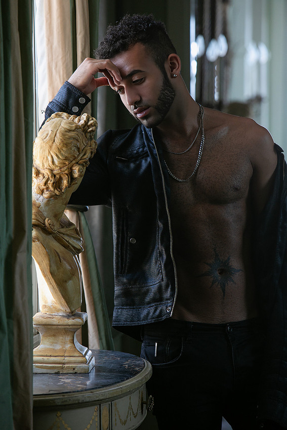 Calvin reflecting in the Belvedere Guest House for Men on Fire Island | koitz